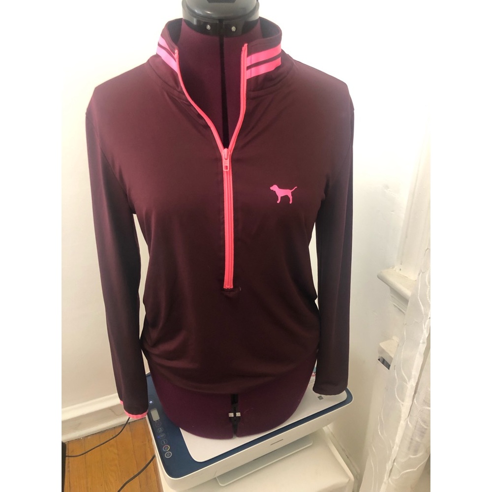 Pink zip up pullover